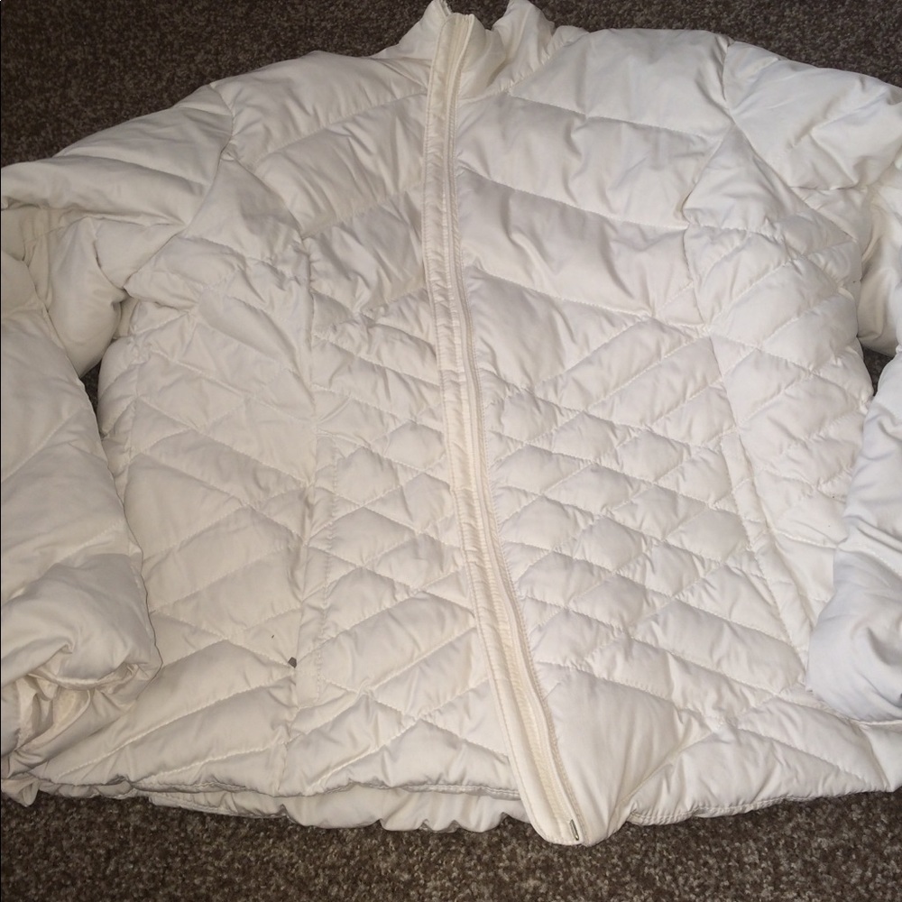 Cream puffer jacket
